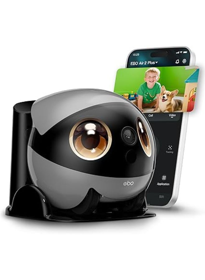 Enabot EBO Air 2 Plus FamilyBot 3K Home Camera Robot: Indoor Camera, Movable Robot Companion, 2-Way Video, AI Chat Mode, Auto-Recharge, Long Battery Life, Custom Facial Image, Night Vision - Image 1